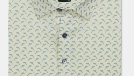 LISLE LEAPING DOLPHINS PRINT SELF COLLAR
